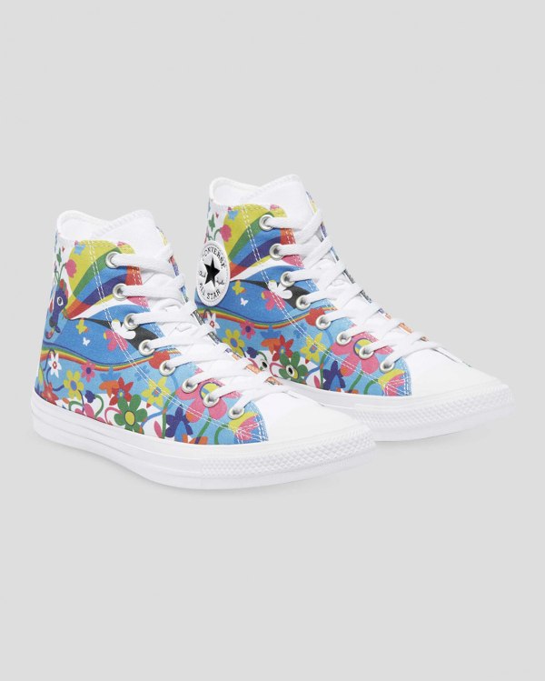 Converse Chuck Taylor All Star Pride Flerfarvede Sko Danmark - Converse Høje Sneakers Herre - 31047D